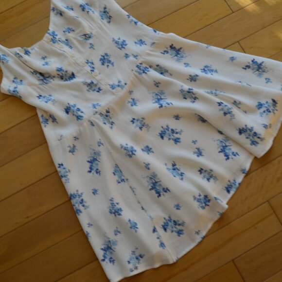 Reformation Valencio Dress Ivory Size 8 - Picture 5 of 15